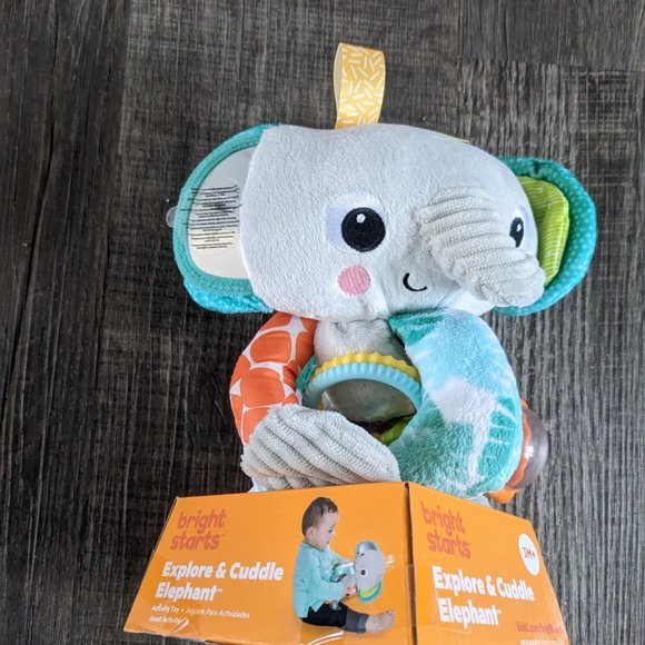 Bright Starts Explore and Cuddle Elephant - Picture 2 of 2